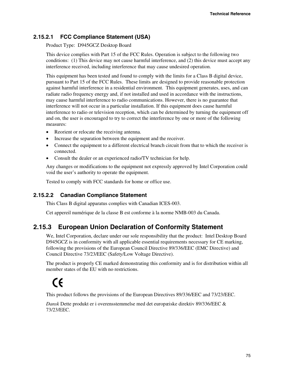 European union declaration of conformity statement | chiliGREEN D945GBZ User Manual | Page 75 / 92