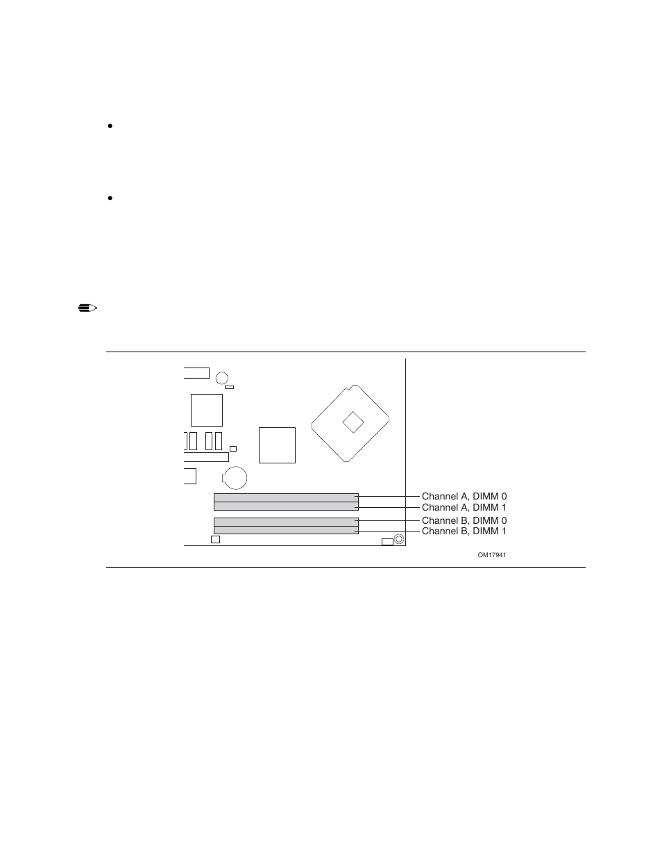 1 memory configurations, Memory configurations, Board | Components | chiliGREEN D945GBO User Manual | Page 17 / 92