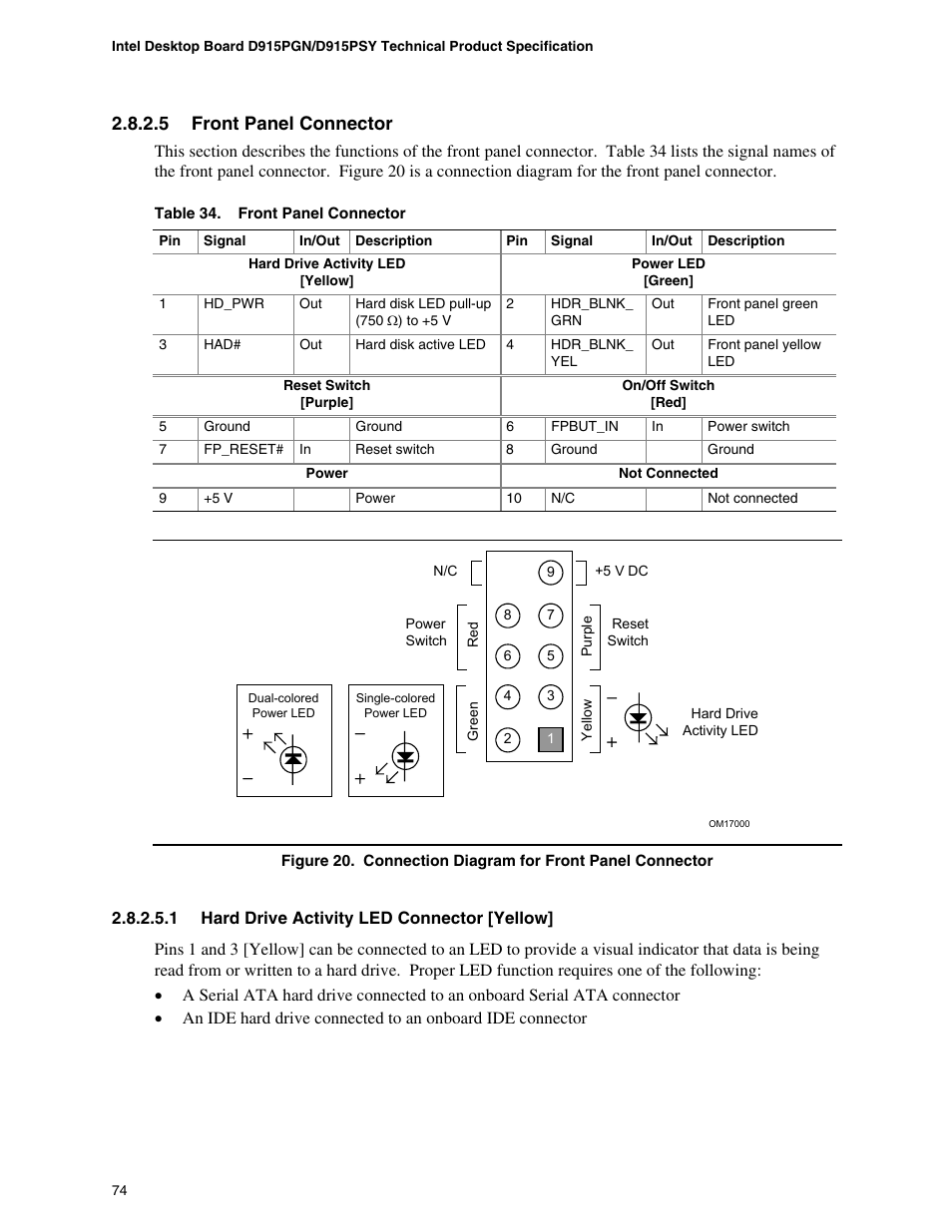 5 front panel connector | chiliGREEN D915PGNL User Manual | Page 74 / 107