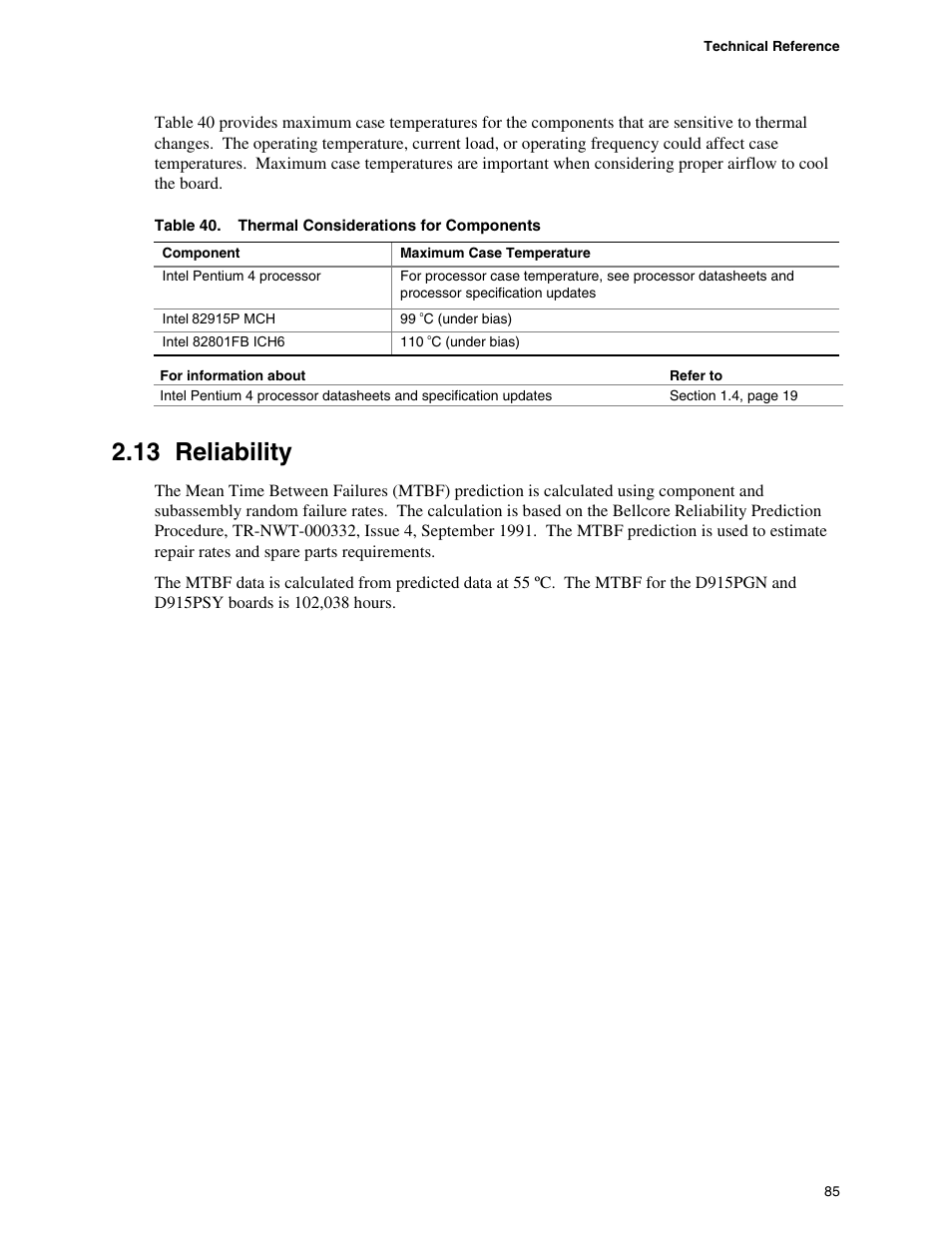 Reliability, 13 reliability | chiliGREEN D915PGNL User Manual | Page 85 / 107