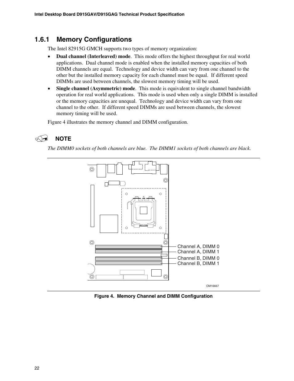 1 memory configurations | chiliGREEN D915GAGL User Manual | Page 22 / 106