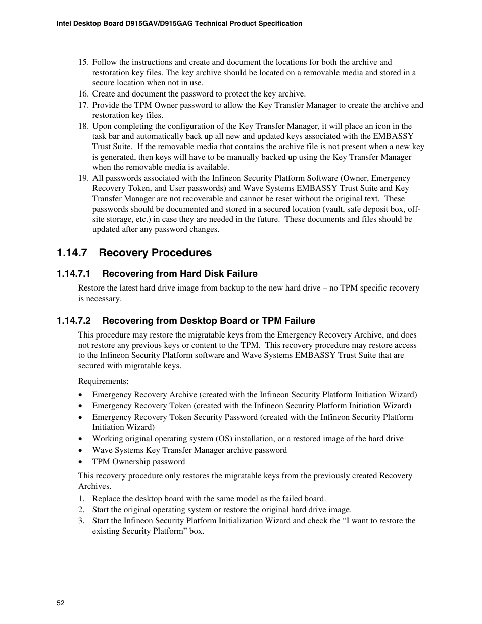 7 recovery procedures | chiliGREEN D915GAGL User Manual | Page 52 / 106