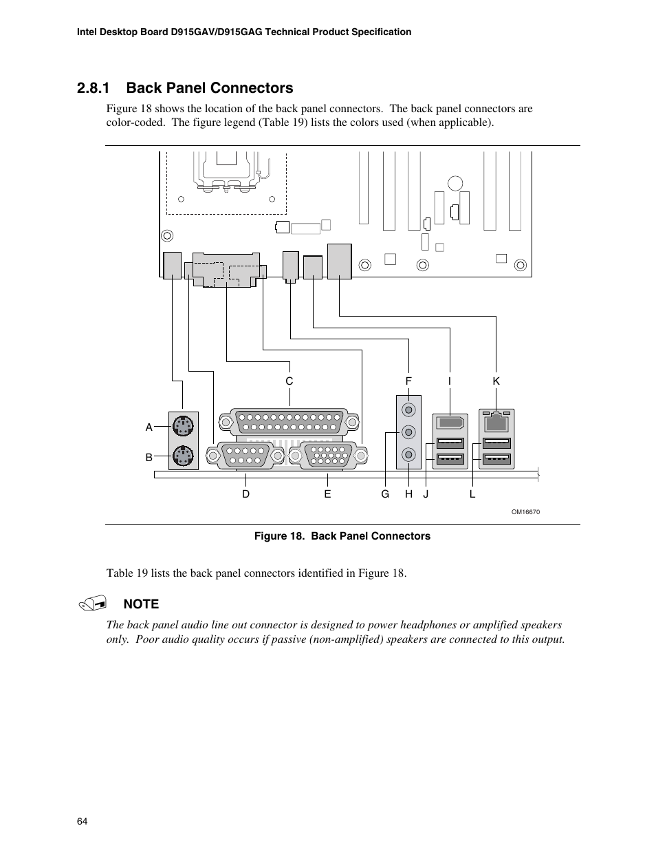 1 back panel connectors | chiliGREEN D915GAGL User Manual | Page 64 / 106