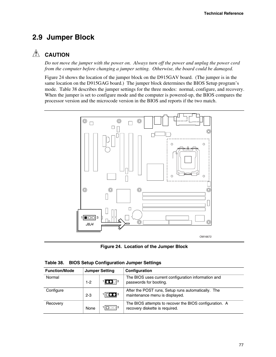 9 jumper block, Caution | chiliGREEN D915GAGL User Manual | Page 77 / 106