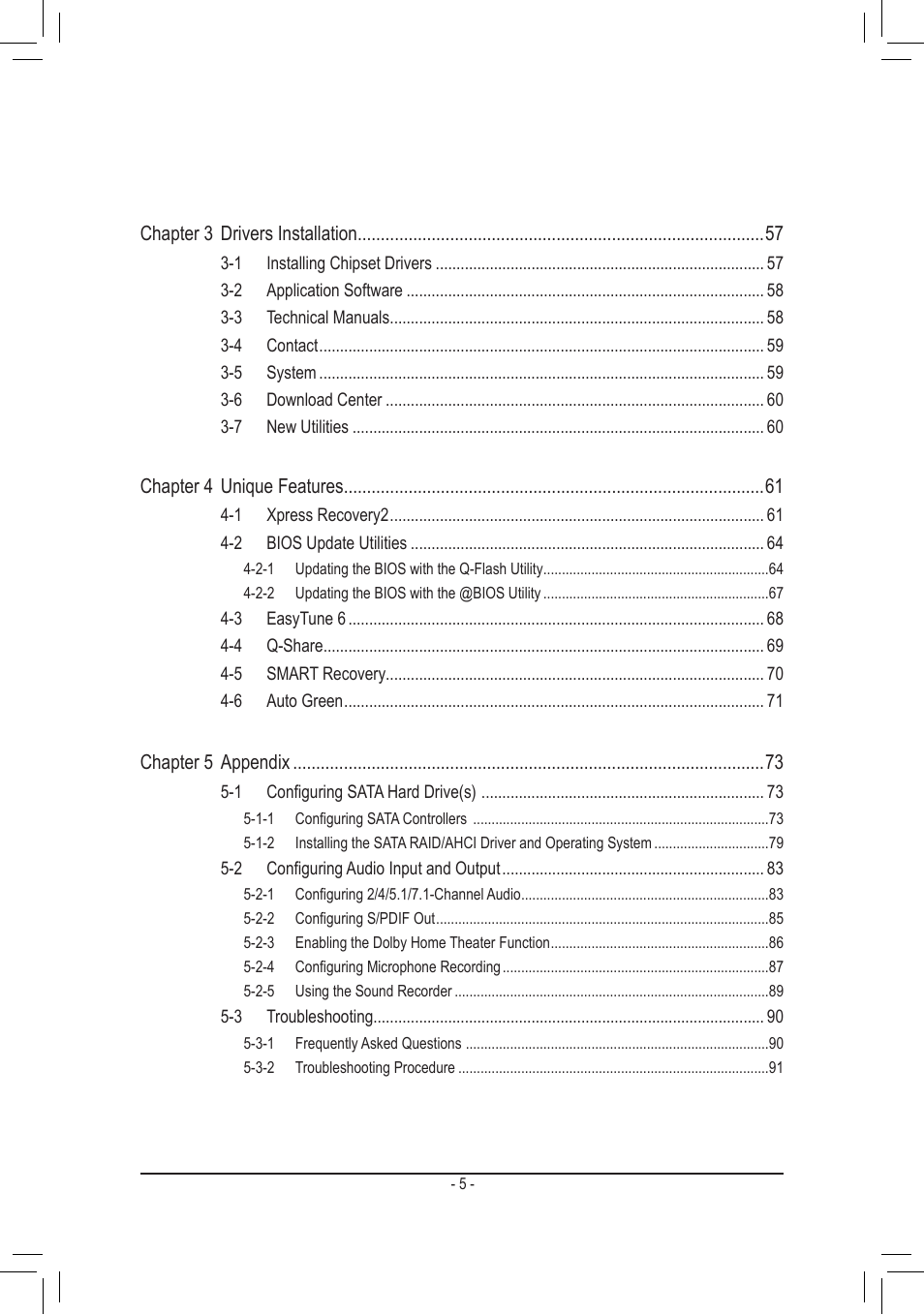 chiliGREEN GA-A75M-UD2H User Manual | Page 5 / 96