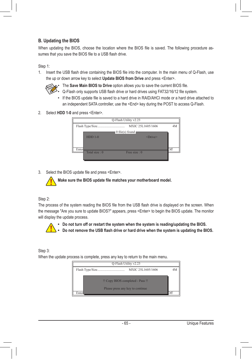 B. updating the bios | chiliGREEN GA-A75M-UD2H User Manual | Page 65 / 96
