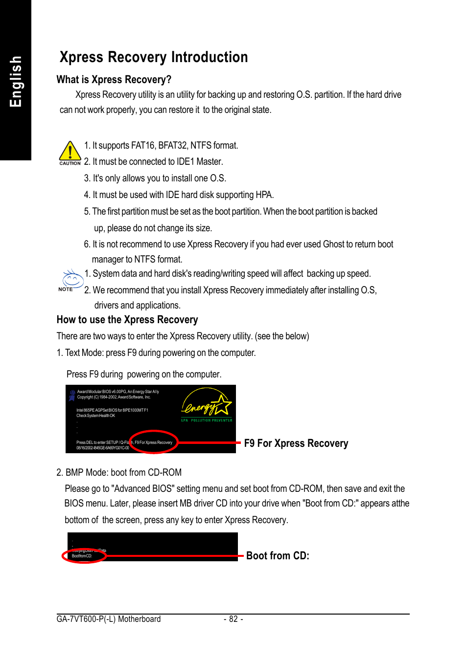 English xpress recovery introduction | chiliGREEN GA-7VT600-p-l User Manual | Page 86 / 112