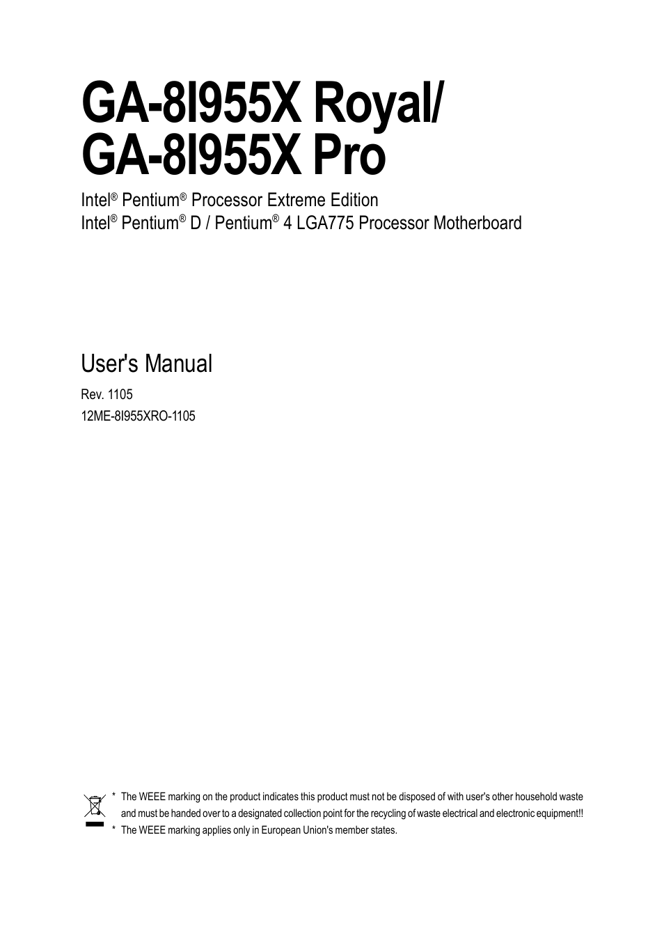 chiliGREEN GA-8I955X User Manual | 88 pages