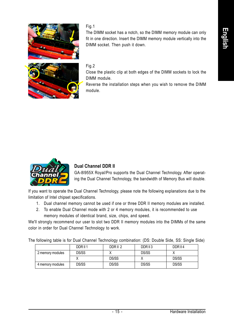 English | chiliGREEN GA-8I955X User Manual | Page 15 / 88