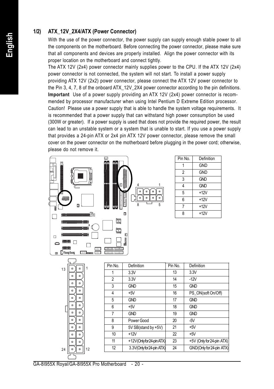 English | chiliGREEN GA-8I955X User Manual | Page 20 / 88