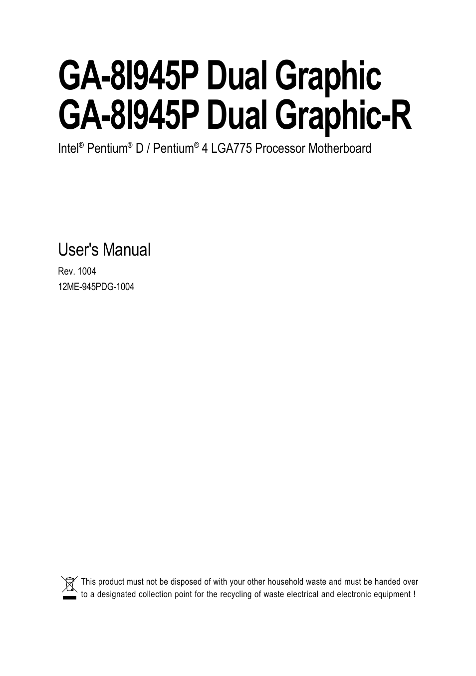 chiliGREEN GA-8I945P Duo Graphic User Manual | 88 pages