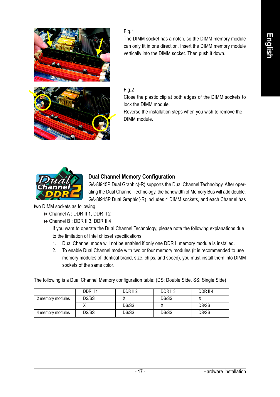 English | chiliGREEN GA-8I945P Duo Graphic User Manual | Page 17 / 88