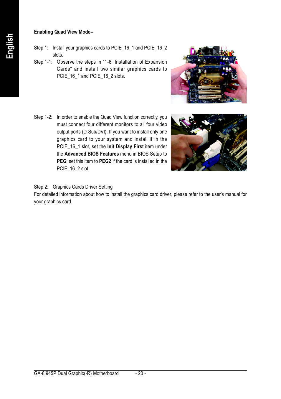 English | chiliGREEN GA-8I945P Duo Graphic User Manual | Page 20 / 88