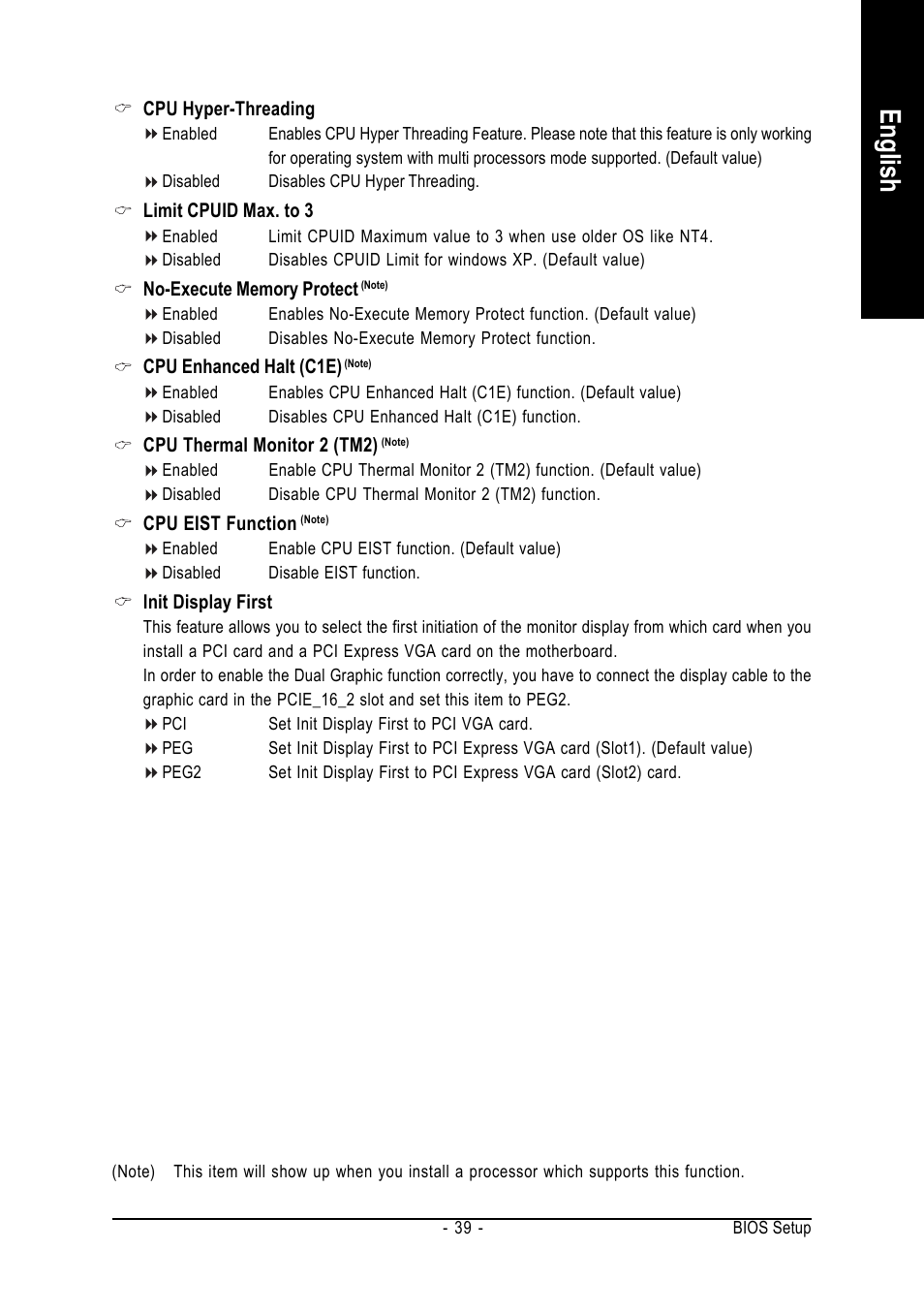 English | chiliGREEN GA-8I945P Duo Graphic User Manual | Page 39 / 88