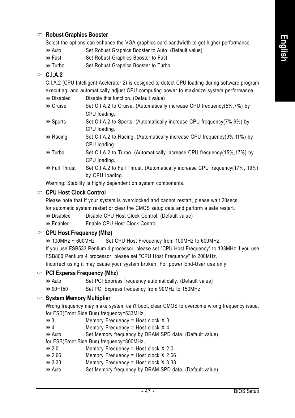 English | chiliGREEN GA-8I945P Duo Graphic User Manual | Page 47 / 88