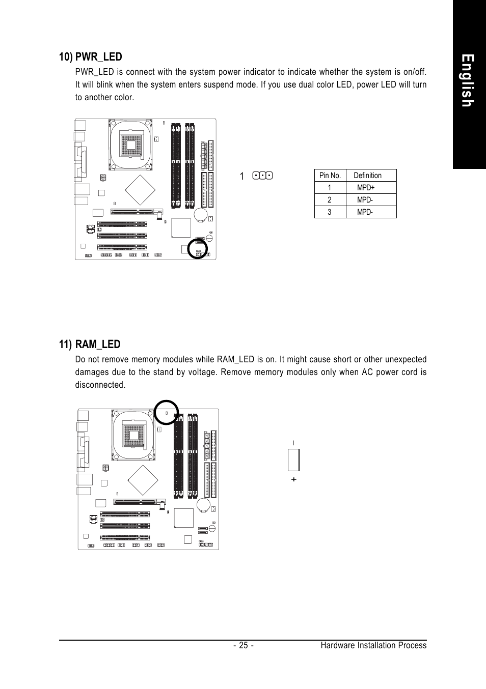 English, 10) pwr_led, 11) ram_led | chiliGREEN GA-8IPE1000-MK User Manual | Page 29 / 96