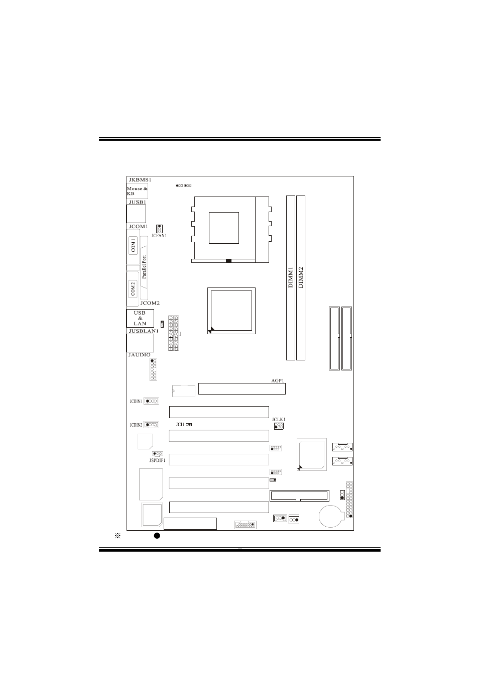 Layout of m7vit grand, Cpu soc k et a, Kt600 | Agp slot, Pci slot, Cnr slot | chiliGREEN M7VIT-Grand User Manual | Page 4 / 54