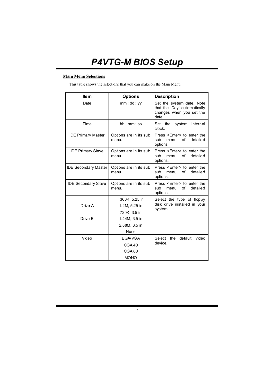 P4vtg-m bios setup | chiliGREEN P4VTGM User Manual | Page 32 / 56