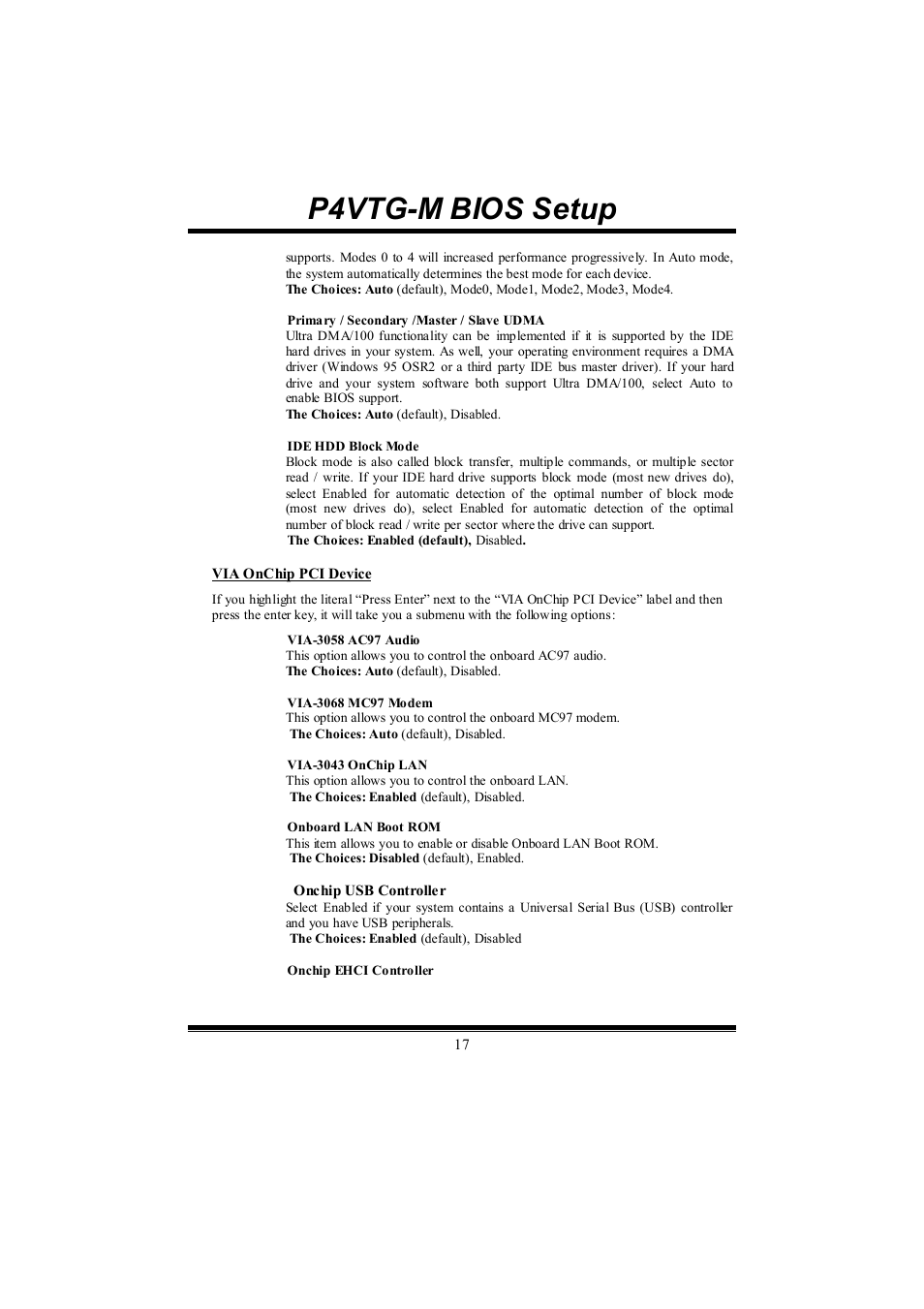 P4vtg-m bios setup | chiliGREEN P4VTGM User Manual | Page 42 / 56