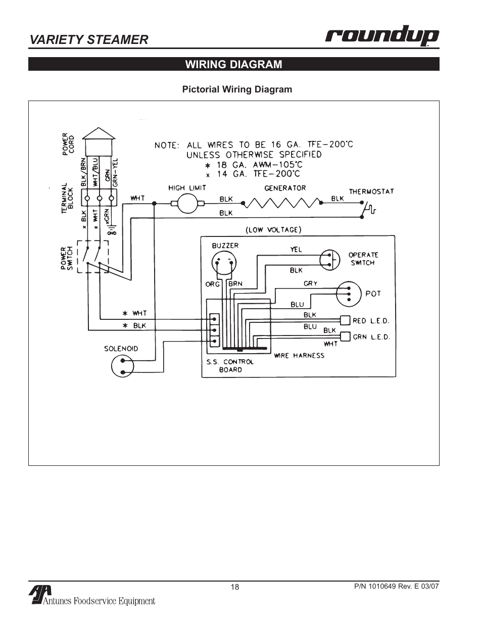 Variety steamer | Antunes, AJ VS-200aSb User Manual | Page 18 / 24