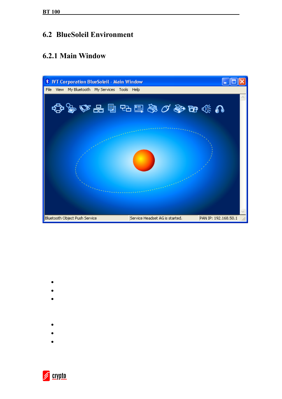 2 bluesoleil environment 6.2.1 main window | chiliGREEN BT100 User Manual | Page 11 / 37