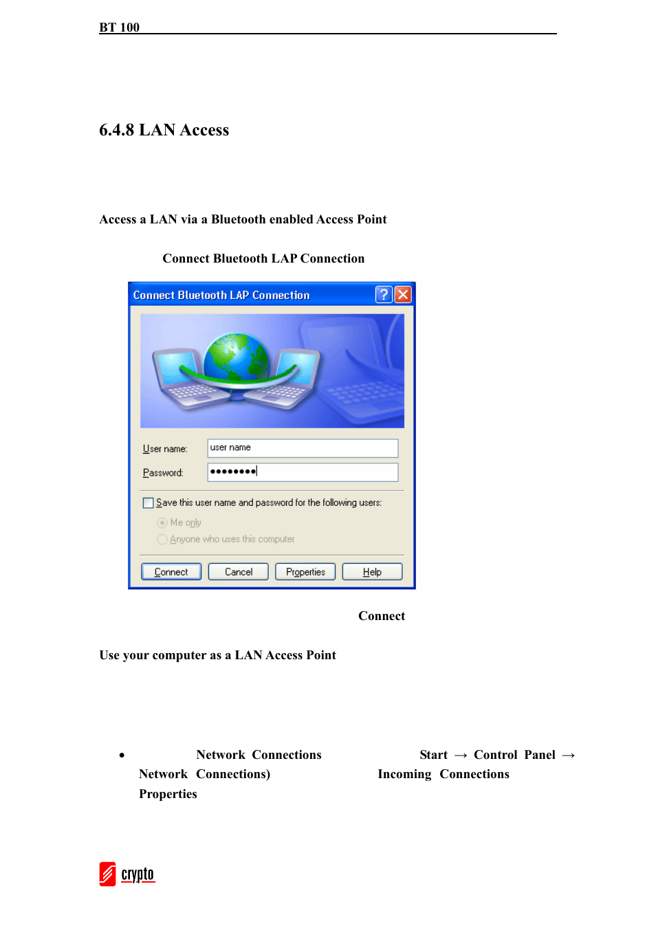 8 lan access | chiliGREEN BT100 User Manual | Page 23 / 37