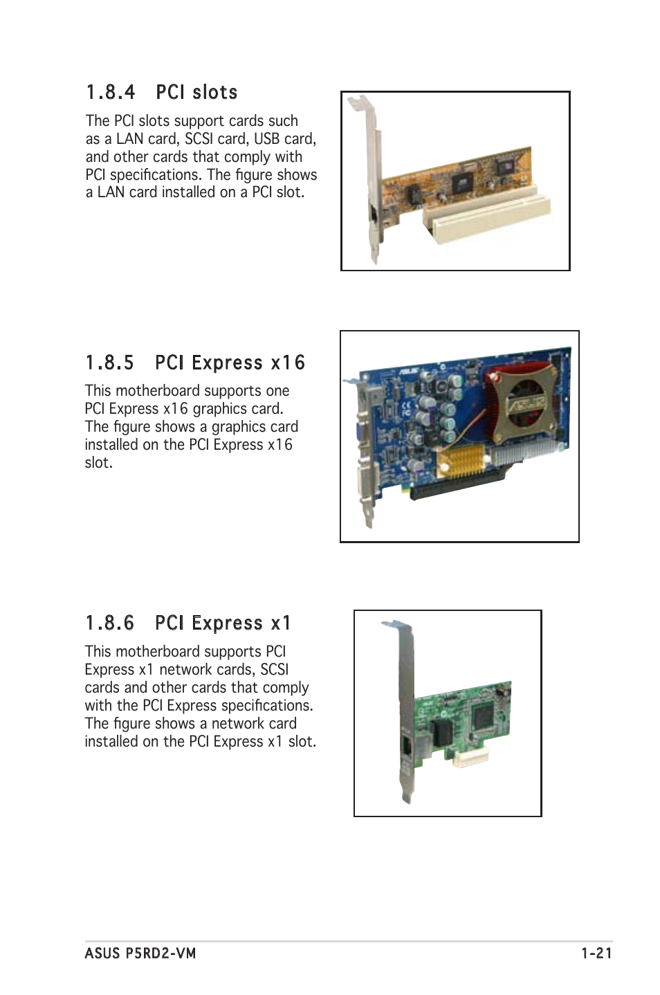 4 pci slots, 5 pci express x16, 6 pci express x1 | chiliGREEN P5RD2-TVM User Manual | Page 33 / 90