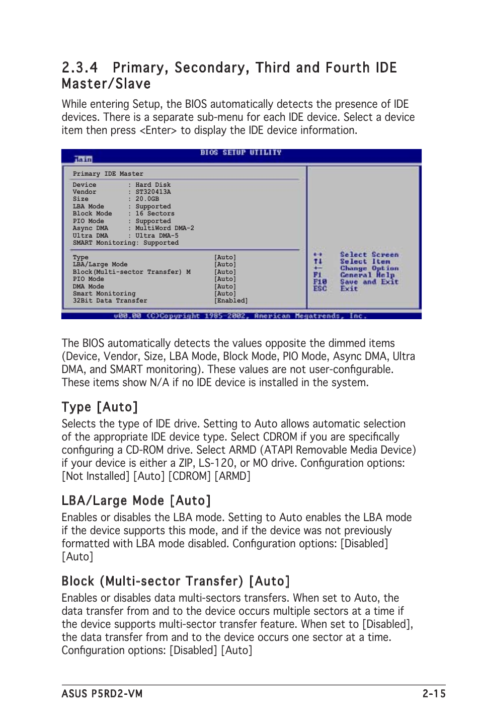 Type [auto, Lba/large mode [auto, Block (multi-sector transfer) [auto | chiliGREEN P5RD2-TVM User Manual | Page 61 / 90