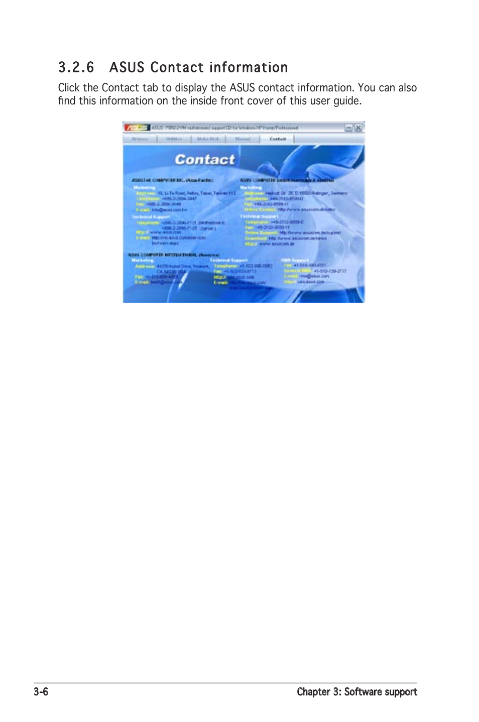 6 asus contact information | chiliGREEN P5RD2-TVM User Manual | Page 90 / 90