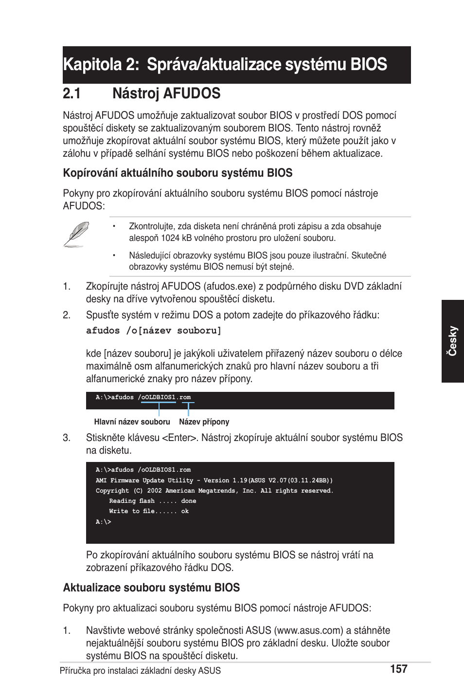 Kapitola 2: správa/aktualizace systému bios, 1 nástroj afudos | chiliGREEN P5G41T-M LX2 User Manual | Page 159 / 722