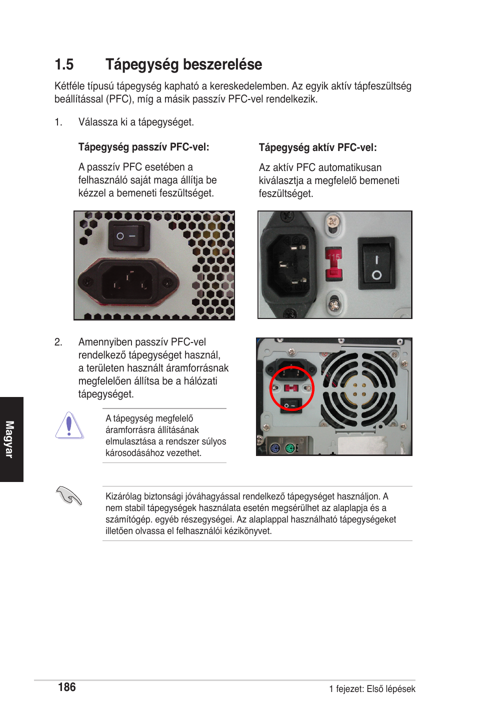 5 tápegység beszerelése | chiliGREEN P5G41T-M LX2 User Manual | Page 188 / 722
