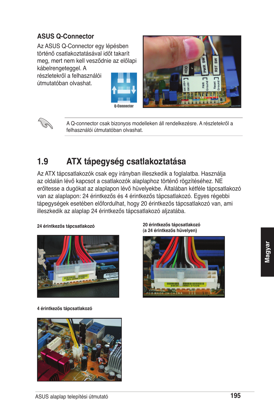 9 atx tápegység csatlakoztatása | chiliGREEN P5G41T-M LX2 User Manual | Page 197 / 722