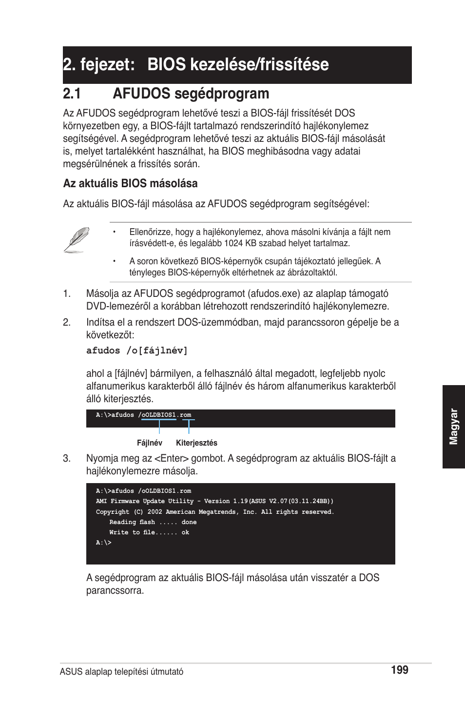 Fejezet: bios kezelése/frissítése, 1 afudos segédprogram, Az aktuális bios másolása | chiliGREEN P5G41T-M LX2 User Manual | Page 201 / 722