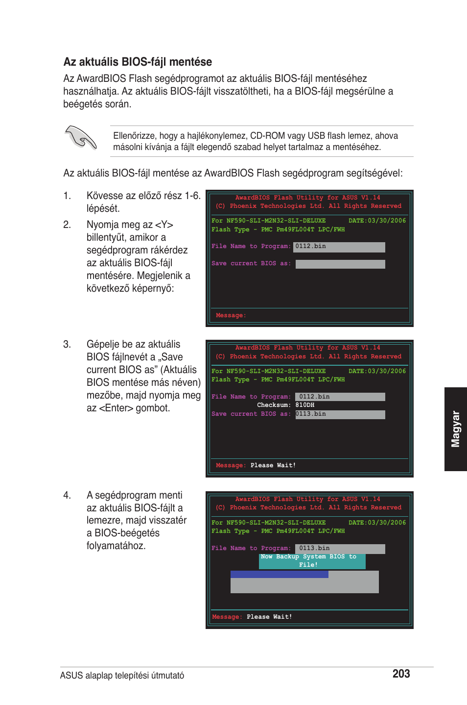 Az aktuális bios-fájl mentése | chiliGREEN P5G41T-M LX2 User Manual | Page 205 / 722