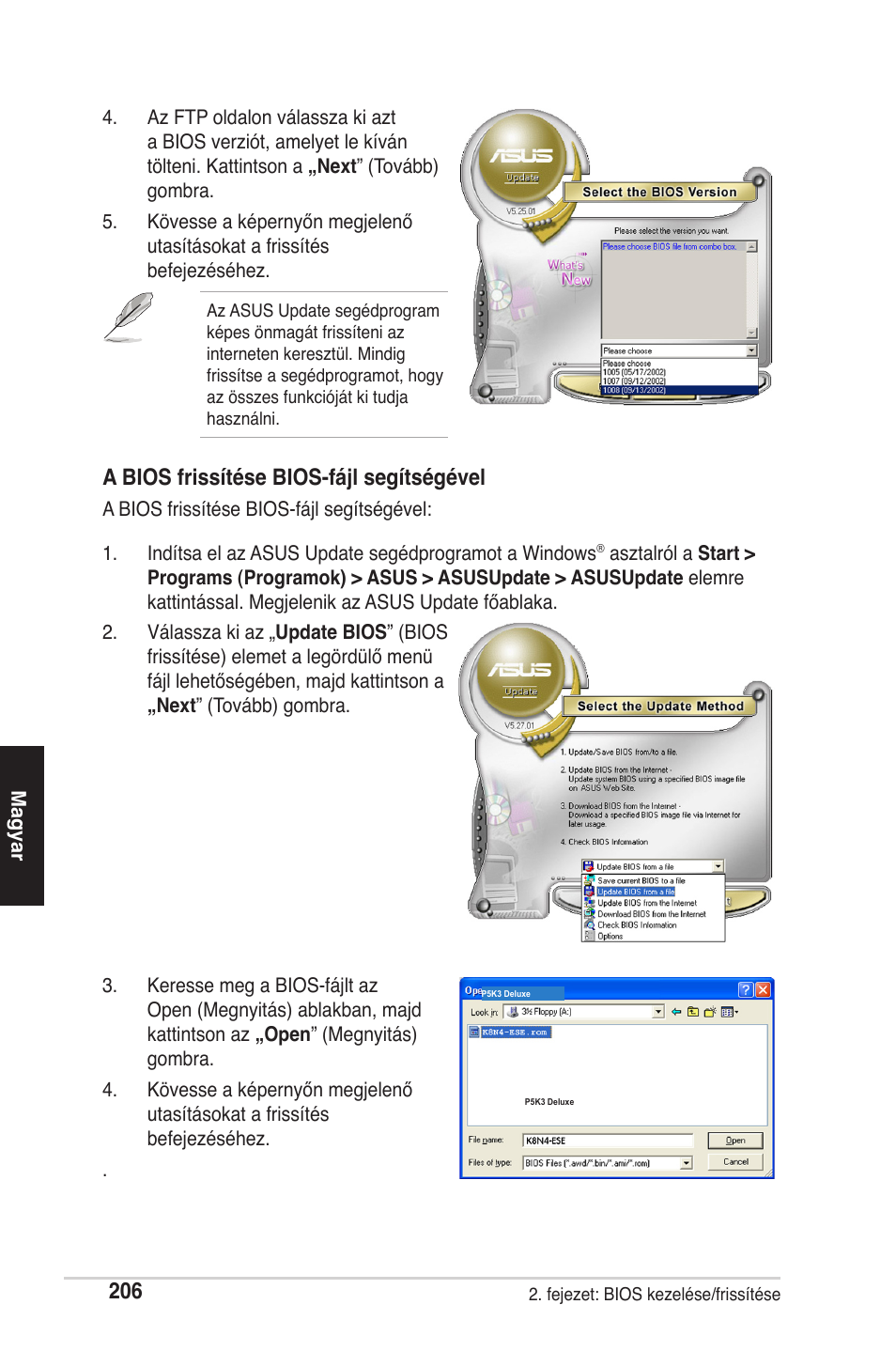 A bios frissítése bios-fájl segítségével | chiliGREEN P5G41T-M LX2 User Manual | Page 208 / 722