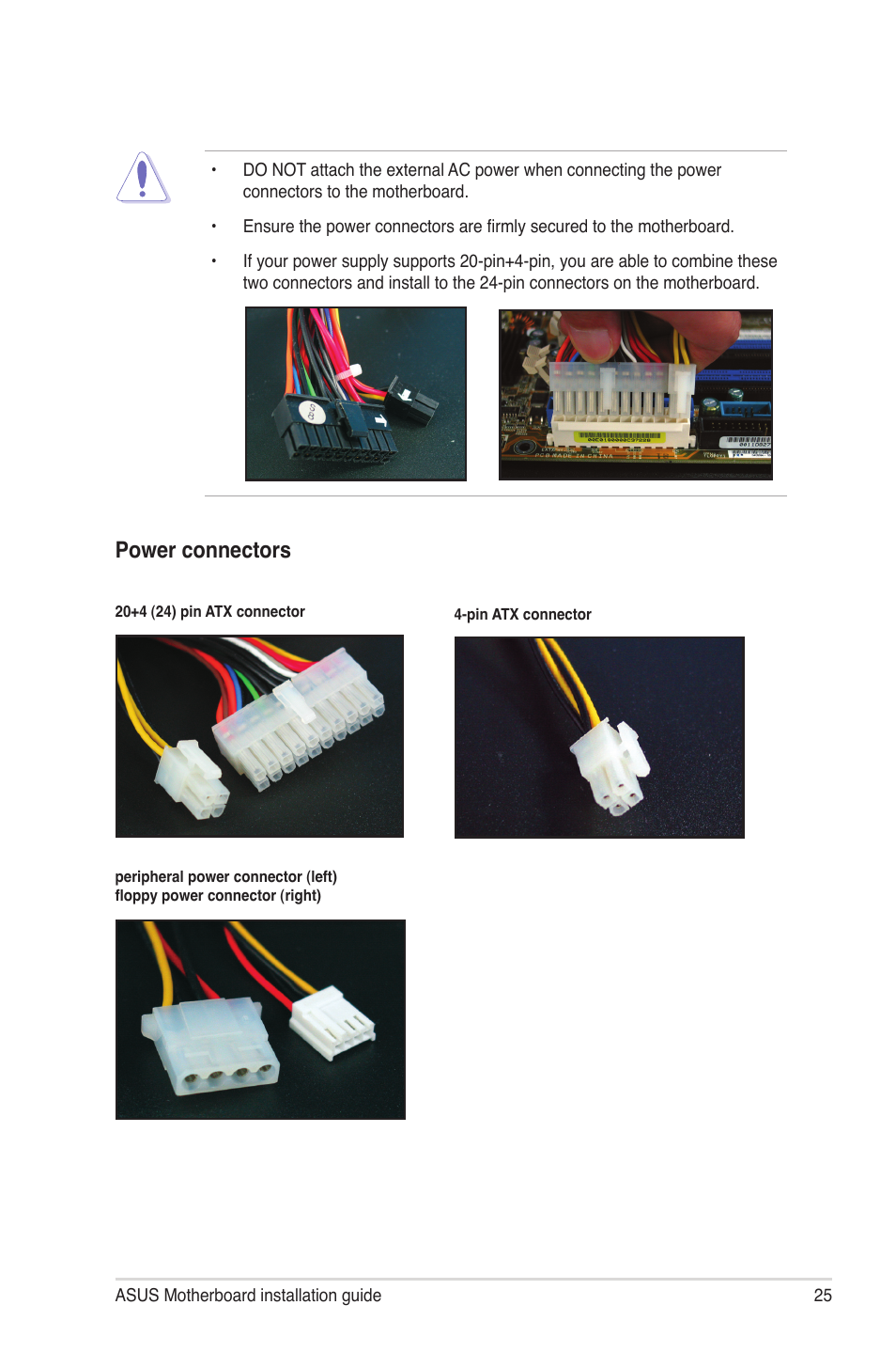 Power connectors | chiliGREEN P5G41T-M LX2 User Manual | Page 26 / 722