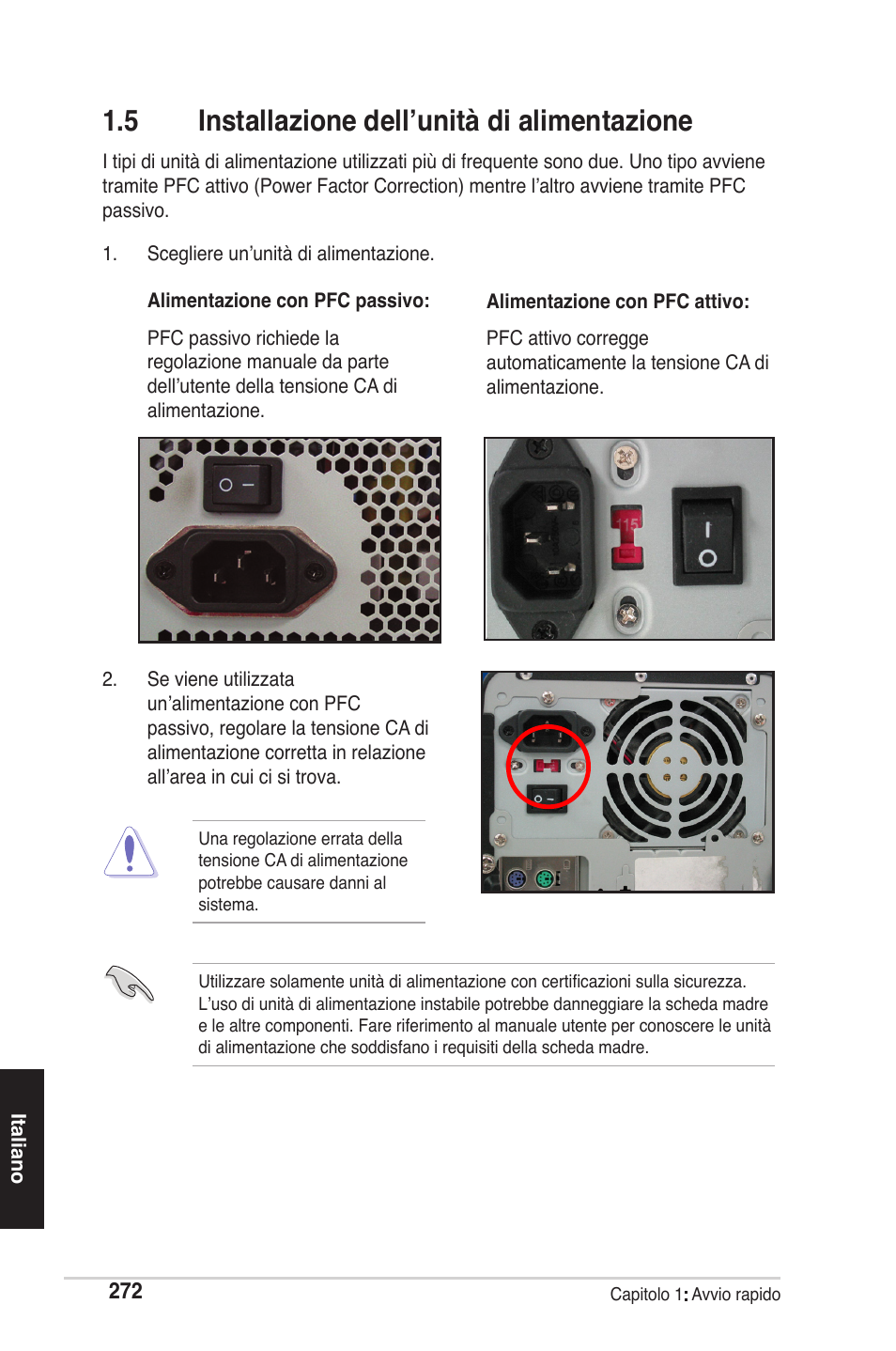 5 installazione dell’unità di alimentazione | chiliGREEN P5G41T-M LX2 User Manual | Page 274 / 722