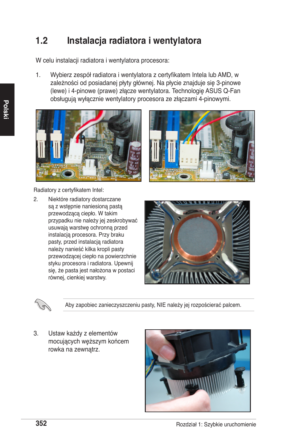 2 instalacja radiatora i wentylatora | chiliGREEN P5G41T-M LX2 User Manual | Page 354 / 722