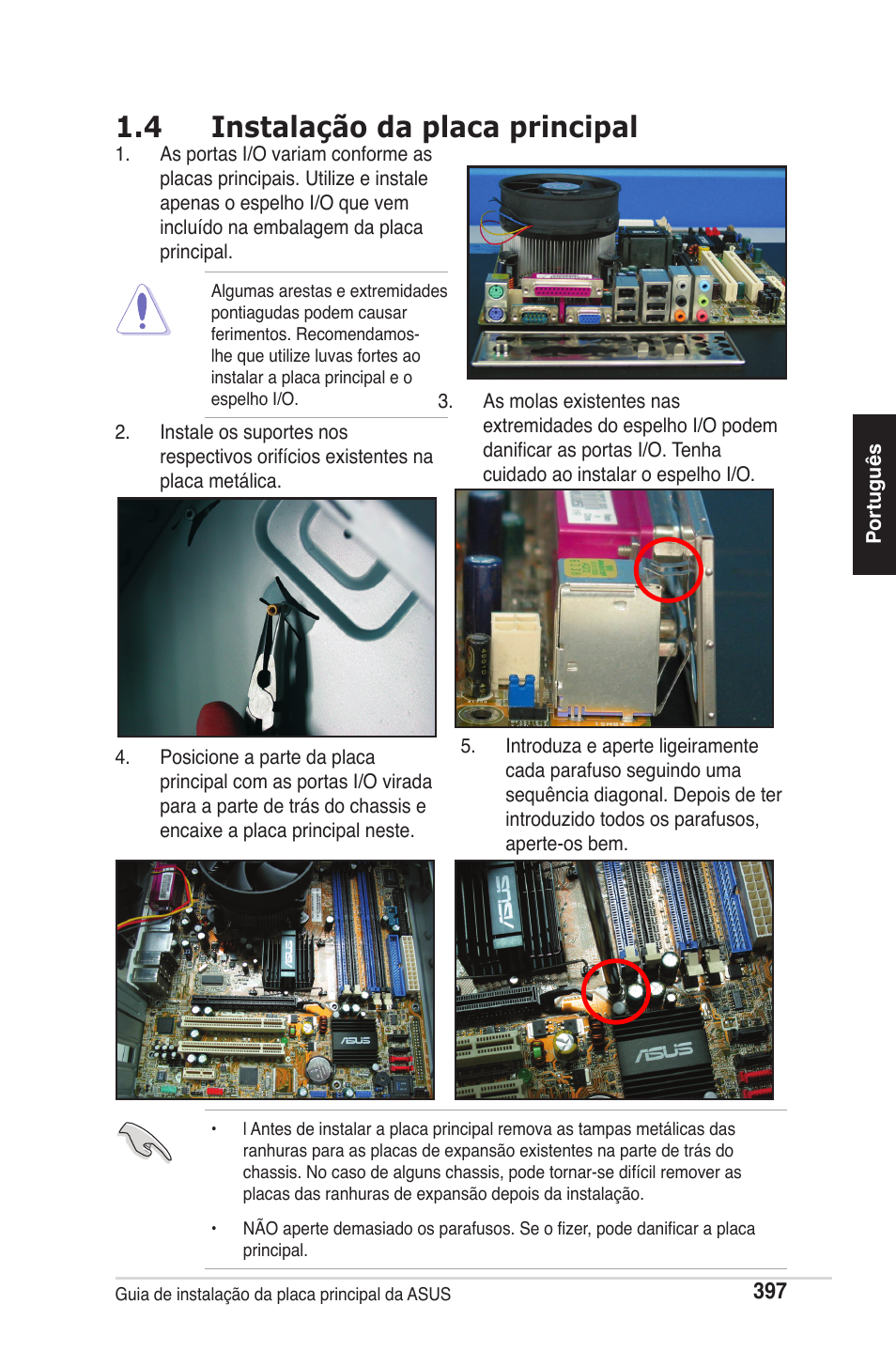 4 instalação da placa principal | chiliGREEN P5G41T-M LX2 User Manual | Page 399 / 722