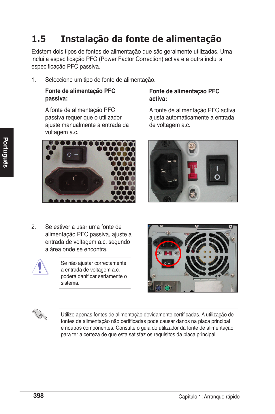 5 instalação da fonte de alimentação | chiliGREEN P5G41T-M LX2 User Manual | Page 400 / 722