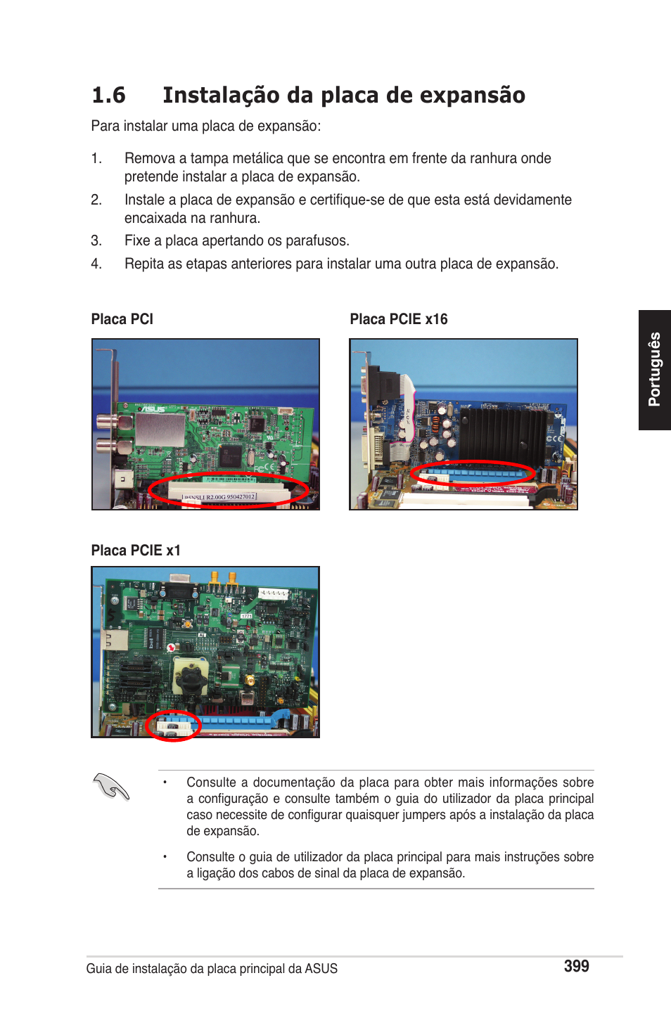6 instalação da placa de expansão | chiliGREEN P5G41T-M LX2 User Manual | Page 401 / 722