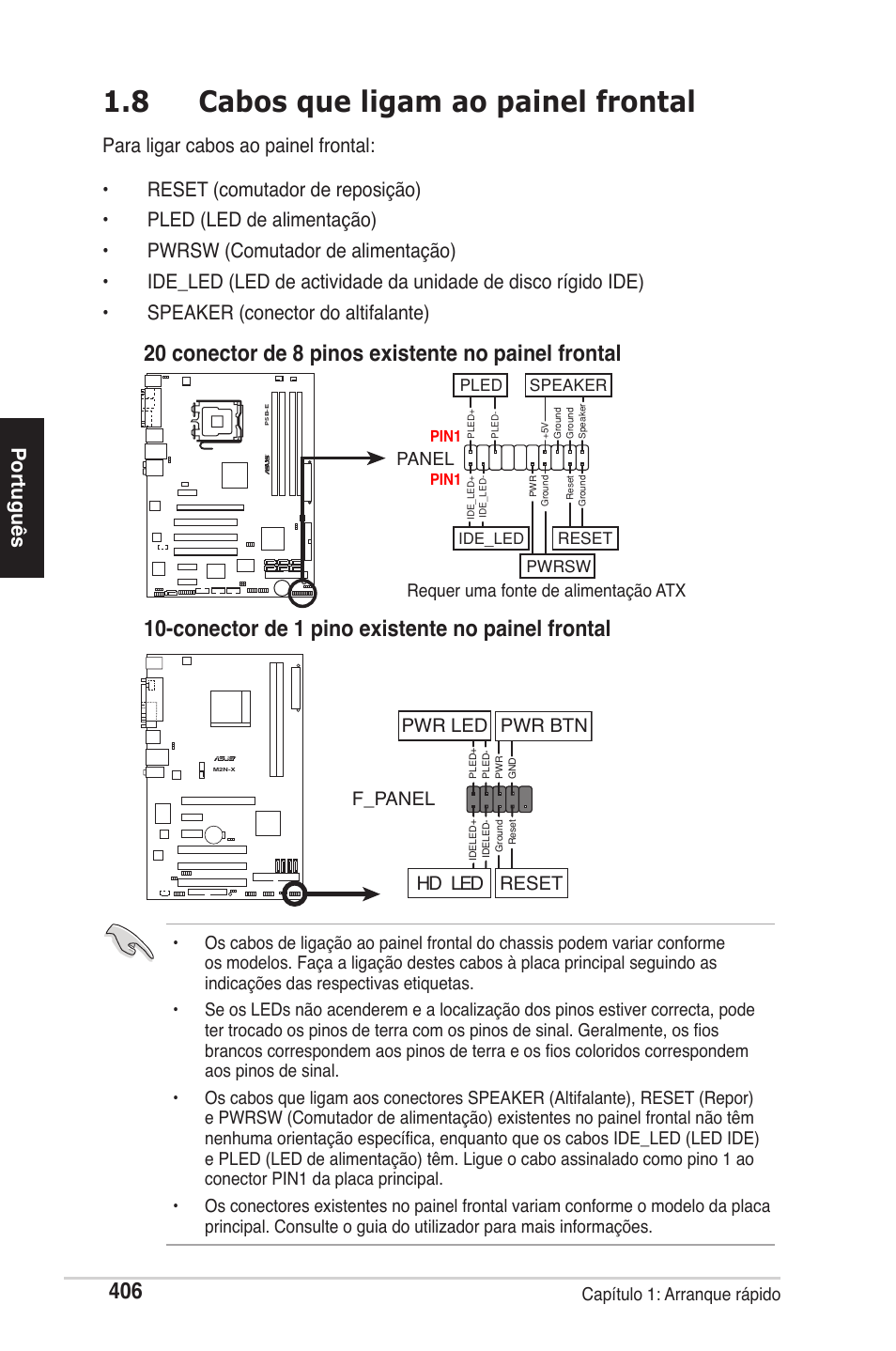 8 cabos que ligam ao painel frontal, F_panel, Hd led rese. pwr led pwr btn | chiliGREEN P5G41T-M LX2 User Manual | Page 408 / 722