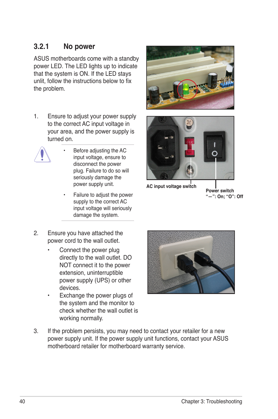1 no power | chiliGREEN P5G41T-M LX2 User Manual | Page 41 / 722