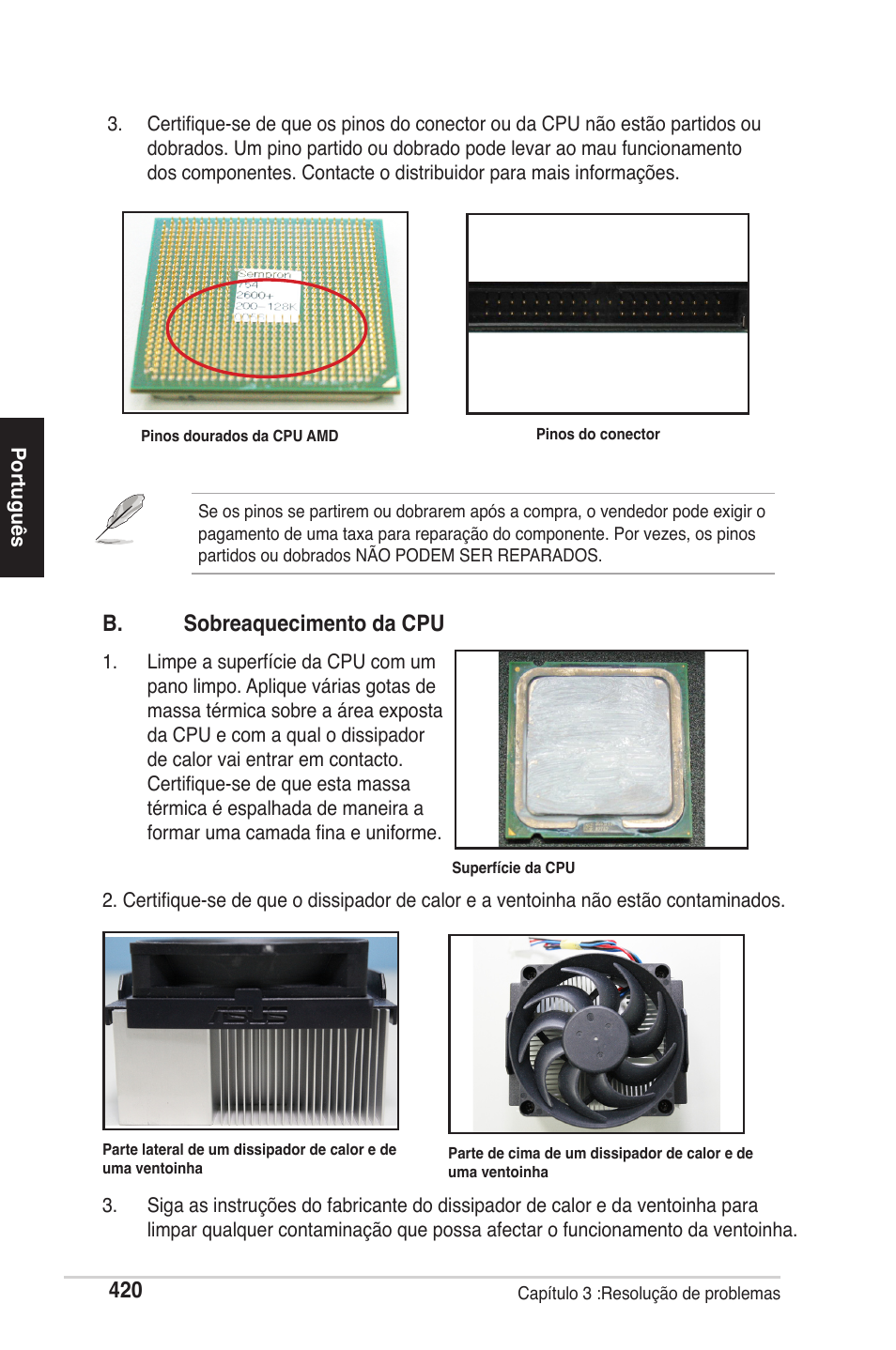 B. sobreaquecimento da cpu | chiliGREEN P5G41T-M LX2 User Manual | Page 422 / 722