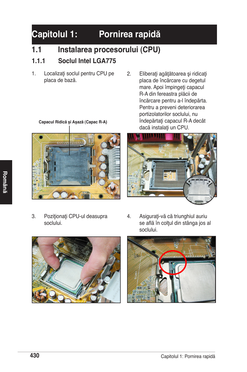 Capitolul 1: pornirea rapidă, 1 instalarea procesorului (cpu) | chiliGREEN P5G41T-M LX2 User Manual | Page 432 / 722