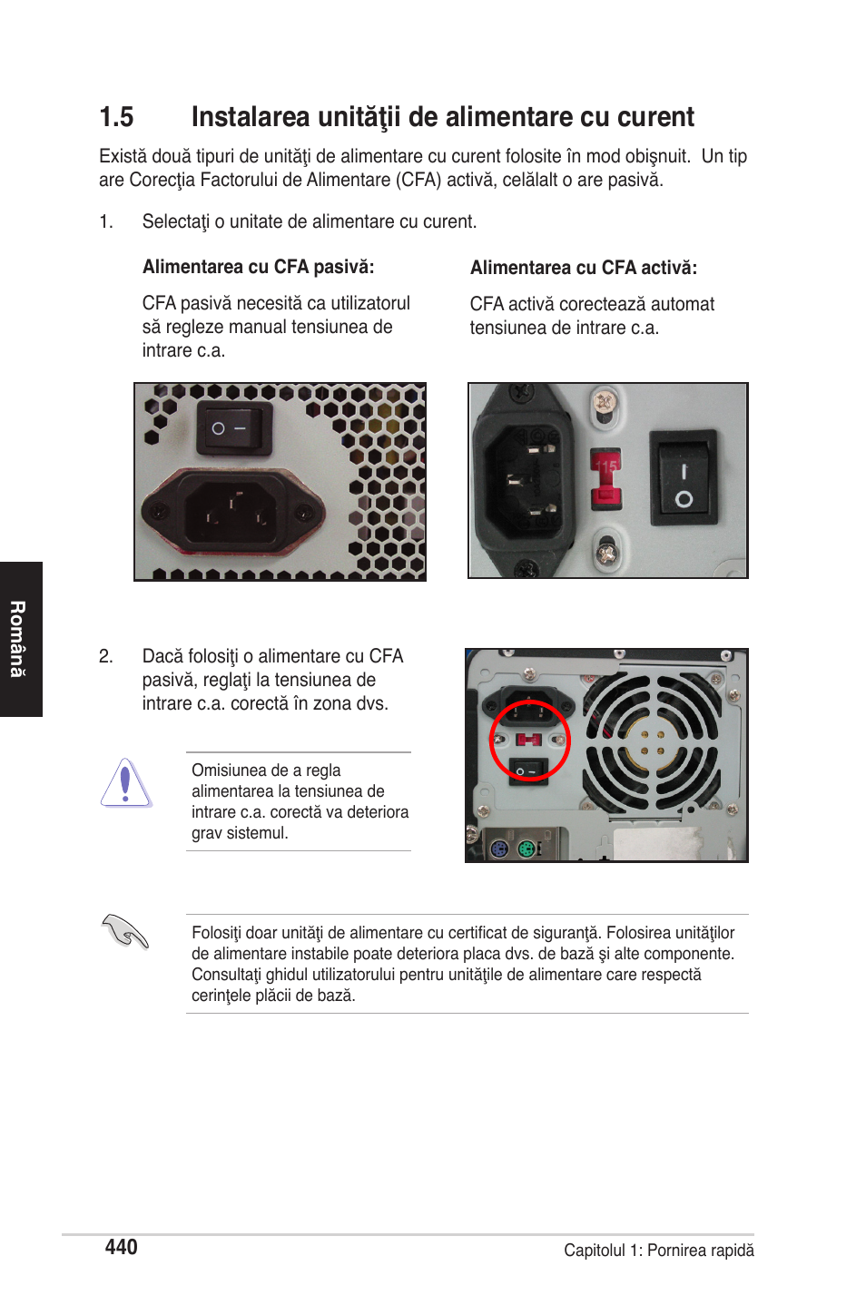 5 instalarea unităţii de alimentare cu curent | chiliGREEN P5G41T-M LX2 User Manual | Page 442 / 722