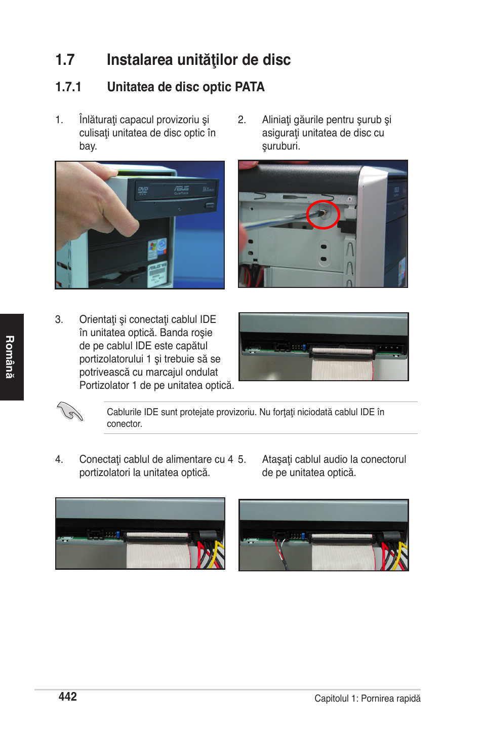 7 instalarea unităţilor de disc, 1 unitatea de disc optic pata | chiliGREEN P5G41T-M LX2 User Manual | Page 444 / 722