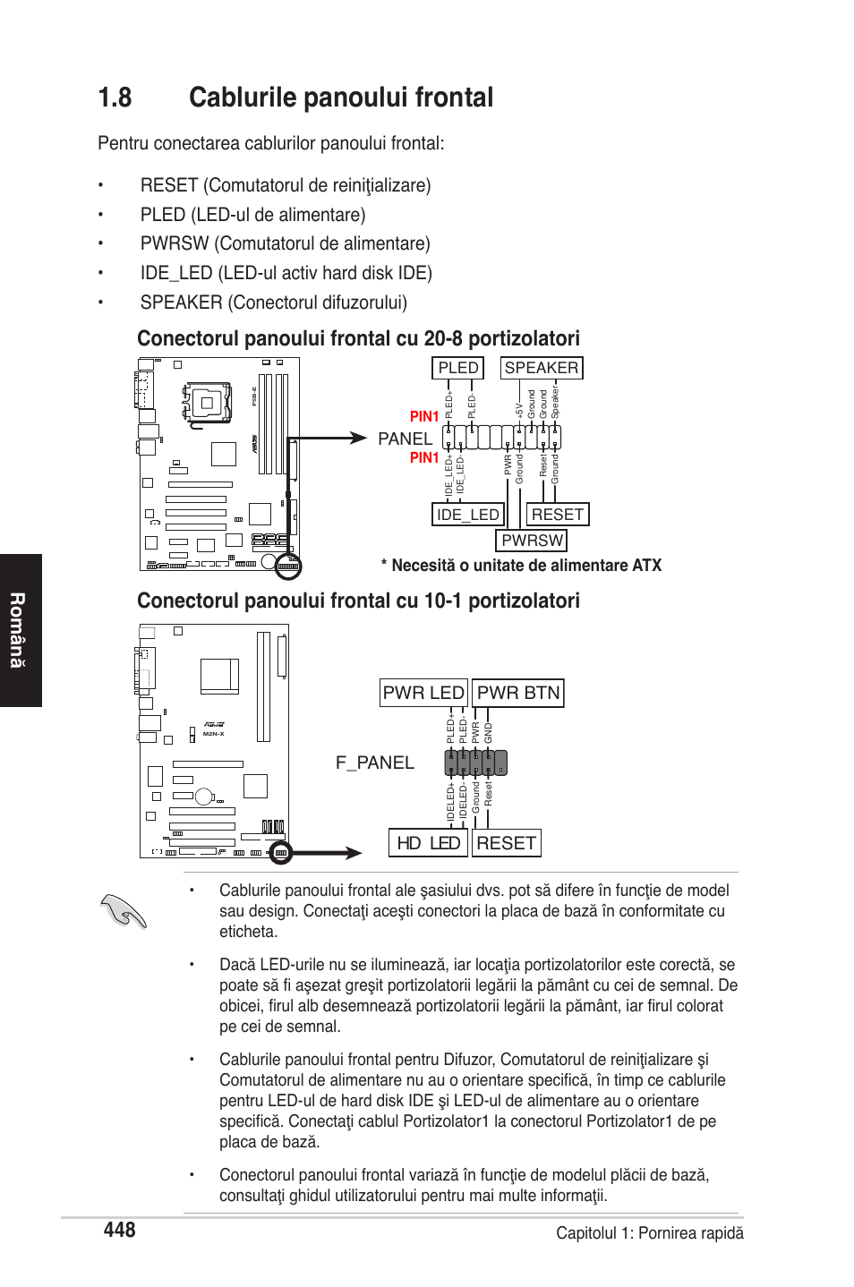 8 cablurile panoului frontal, F_panel, Hd led rese. pwr led pwr btn | chiliGREEN P5G41T-M LX2 User Manual | Page 450 / 722
