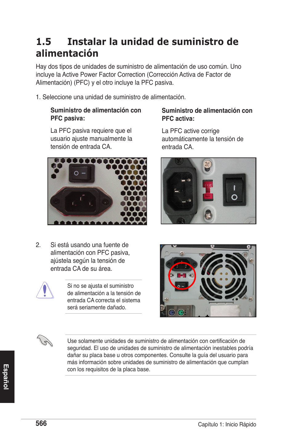 5 instalar la unidad de suministro de alimentación | chiliGREEN P5G41T-M LX2 User Manual | Page 568 / 722