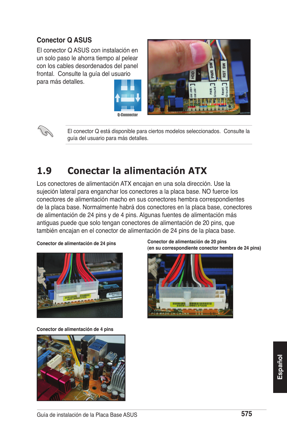 9 conectar la alimentación atx | chiliGREEN P5G41T-M LX2 User Manual | Page 577 / 722